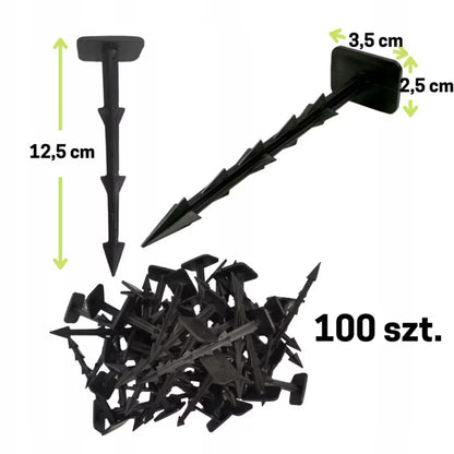 Jordspyd til Ukrudtsdug 12,5 cm 100 Stk