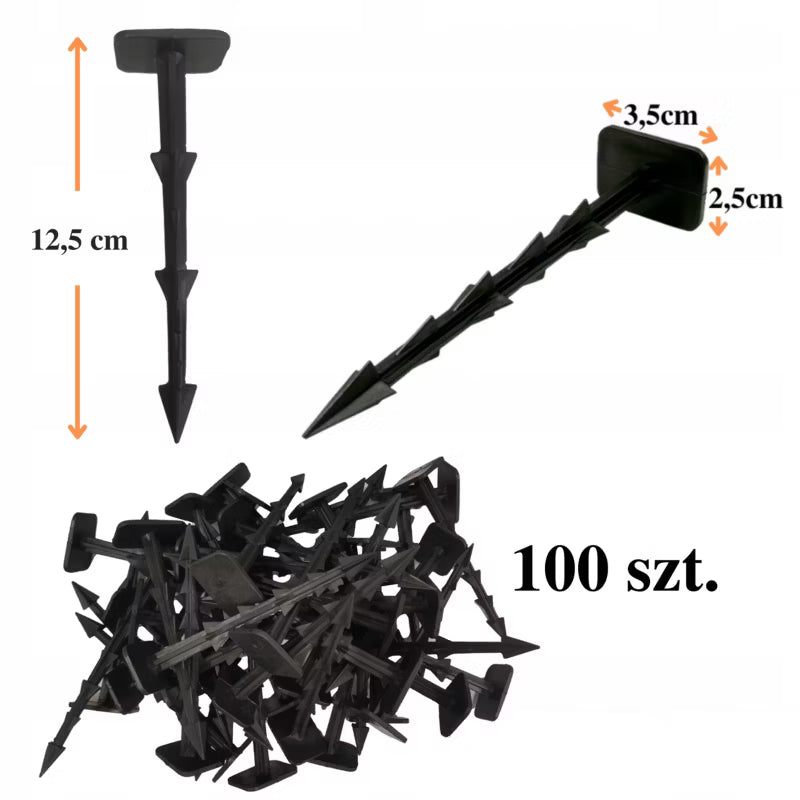 Jordspyd til Ukrudtsdug 12 cm 100 Stk.