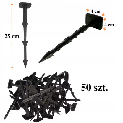 Jordspyd til Ukrudtsdug 25 cm 50 Stk.