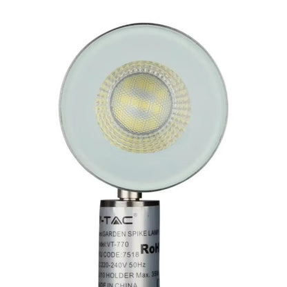 Jordspydlampe 6x42 cm GU10 Sølv IP44