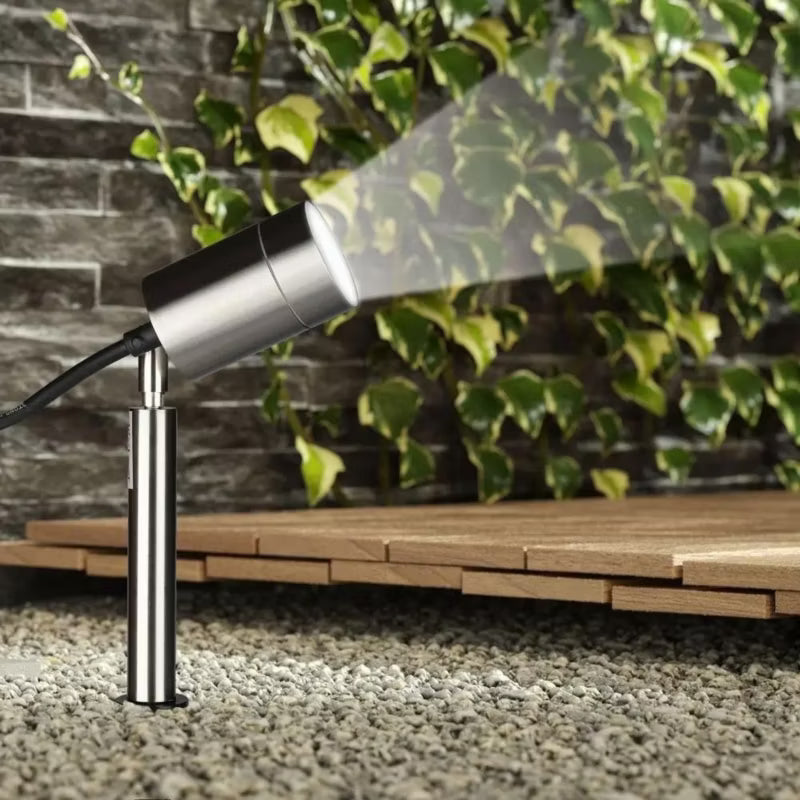 Jordspydlampe 6x42 cm GU10 Sølv IP44