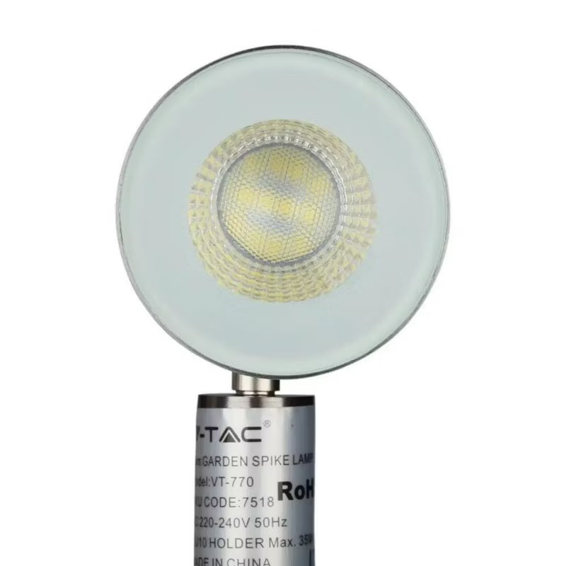 Jordspydlampe 6x42 cm GU10 Sølv IP44