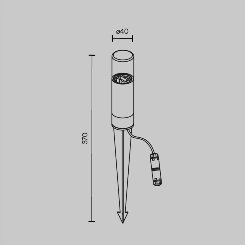 Jordspydlampe Glide 37x4 cm Grafit IP54