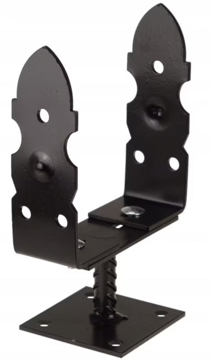 Justerbar Stolpebærer 0-180 mm Sort Stål Retro