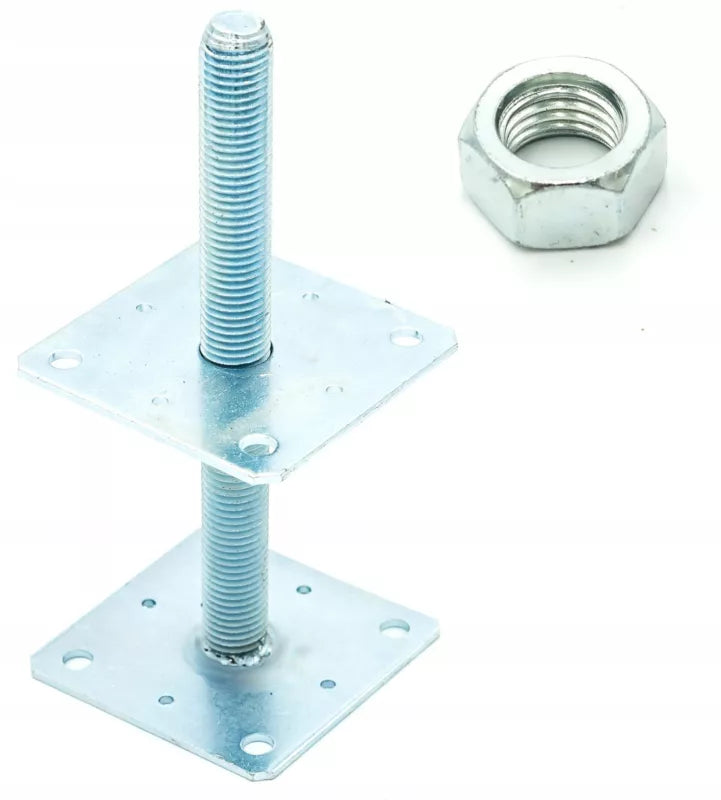 Justerbar Stolpebærer 110x110x250 mm Galvaniseret Stål