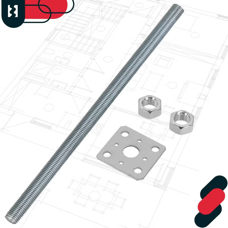 Justerbar Stolpebærer 80x80x500 mm Galvaniseret Stål