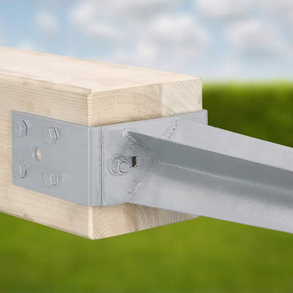 Justerbar Stolpebærer til Nedslagning 0-120 mm Galvaniseret Stål