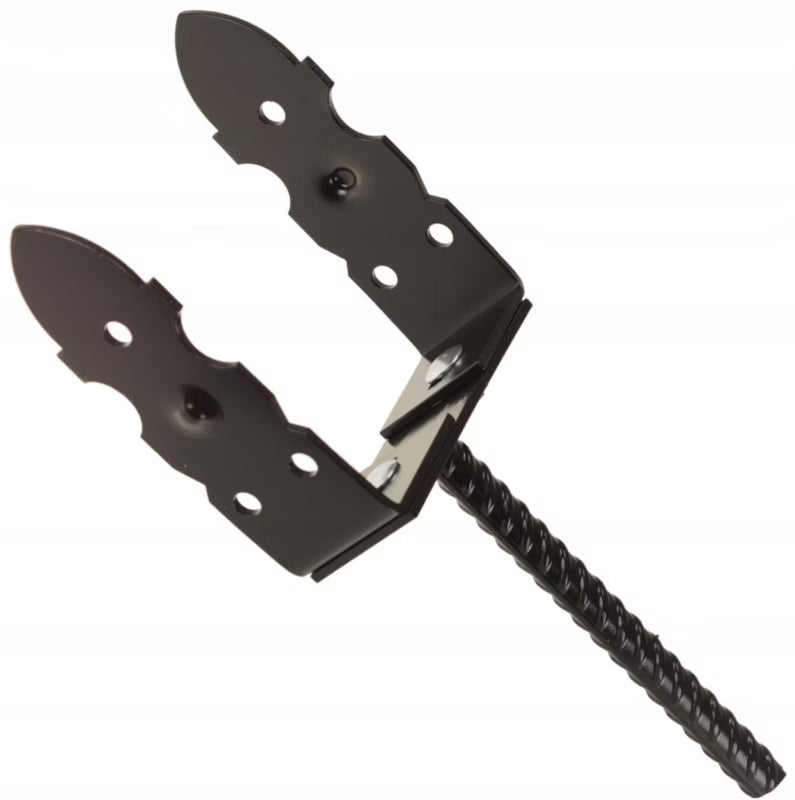 Justerbar Stolpefod 0-180 mm Sort Stål