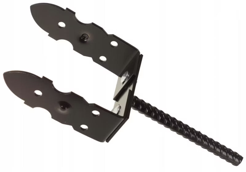 Justerbar Stolpefod 0-180 mm Sort Stål