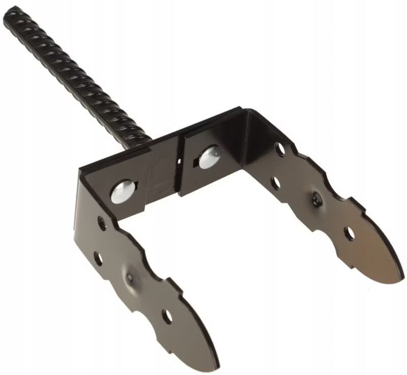 Justerbar Stolpefod 0-180 mm Sort Stål