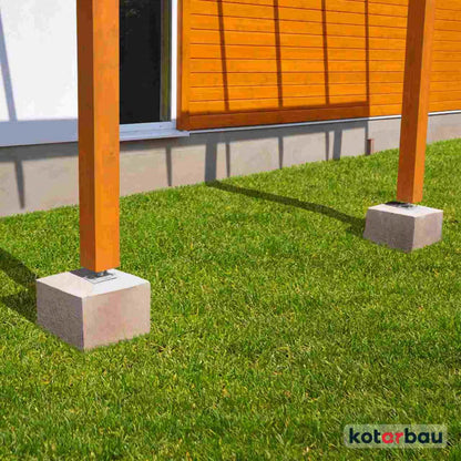 Justerbar Stolpefod 80x80x250 mm Galvaniseret Stål 2 Stk.
