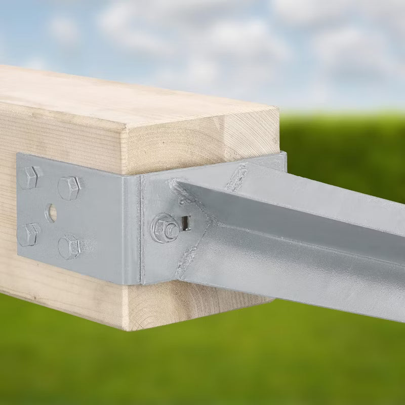 Justerbar Stolpespyd 0-120 mm Galvaniseret Stål 2 stk.