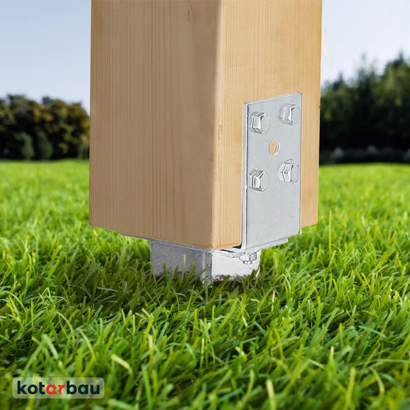Justerbar Stolpespyd 0-120 mm Galvaniseret Stål 2 stk.