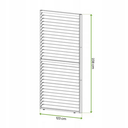 Justerbart Lamelpanel til Pergola 123x238 cm Antracit