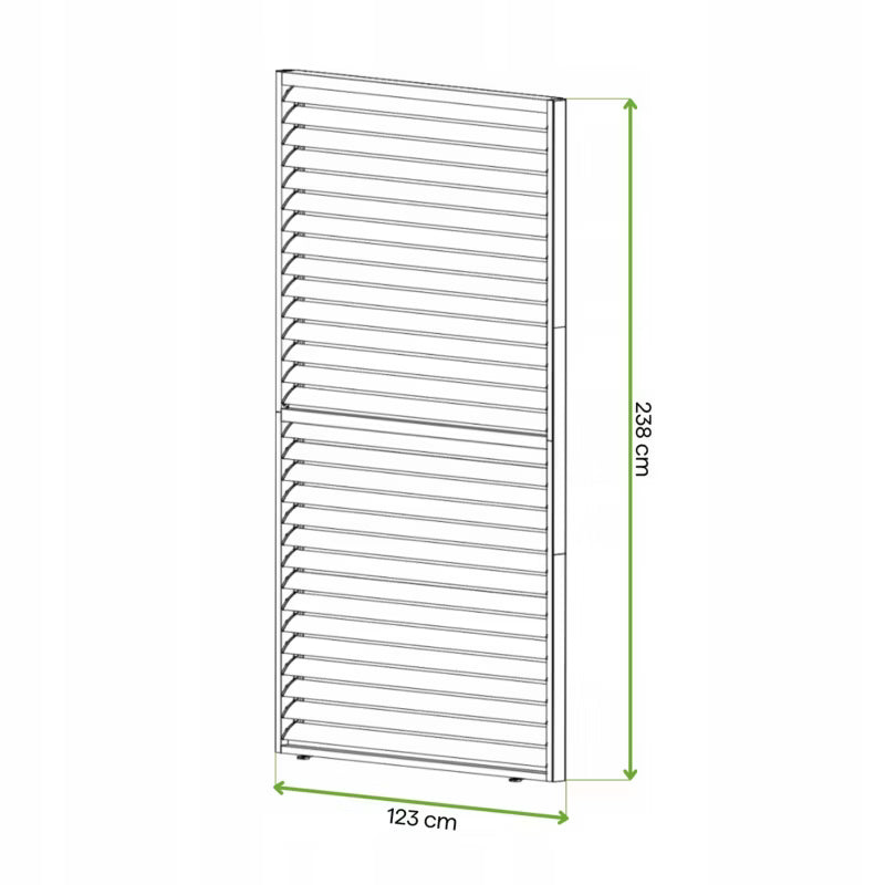 Justerbart Lamelpanel til Pergola 123x238 cm Antracit