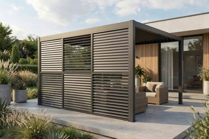Justerbart Lamelpanel til Pergola 123x238 cm Antracit