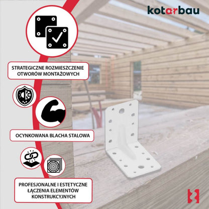 Konstruktionvinkel KOTARBAU til møbler 100x100x20 mm, 25 stk.