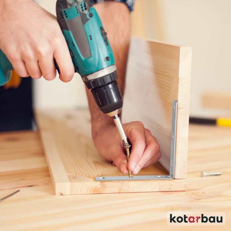 KOTARBAU møbel-vinkelbeslag 100x100x20 mm, 50 stk.