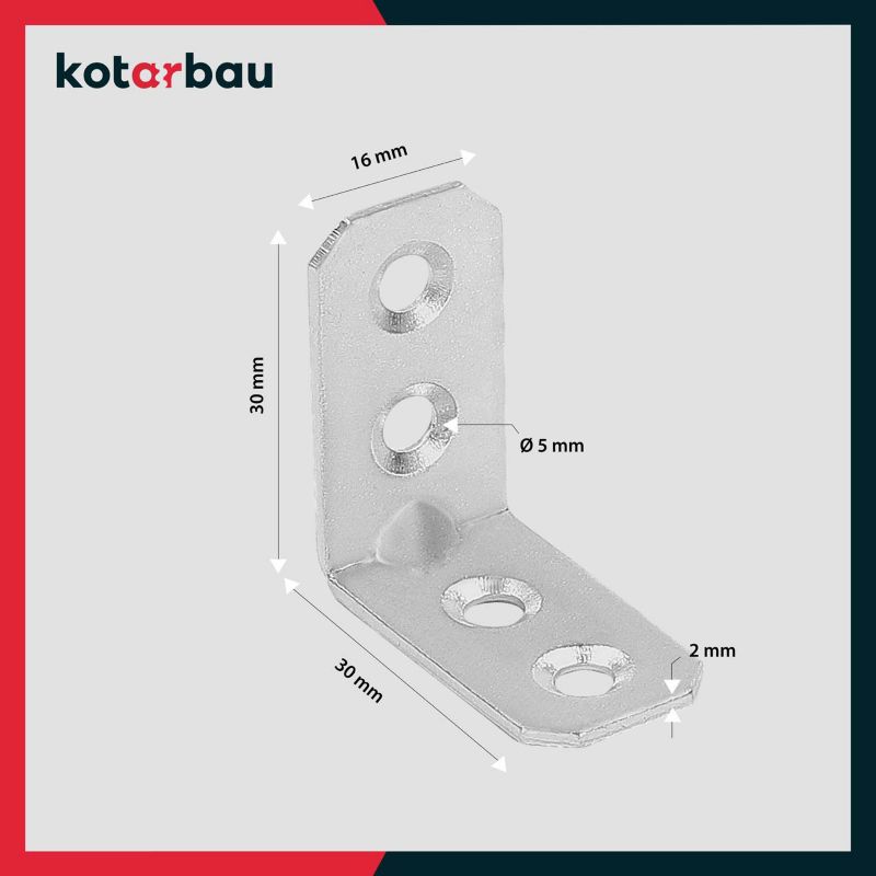 KOTARBAU monteringsbeslag 40x40x80 mm, 50 stk.