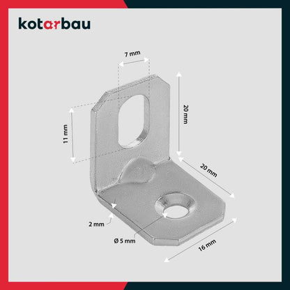KOTARBAU tømrerbeslag 20x20x16 mm, 25 stk.
