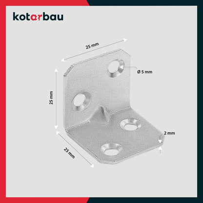 KOTARBAU tømrerbeslag vinkelbeslag 25x25x25 mm 50 stk.