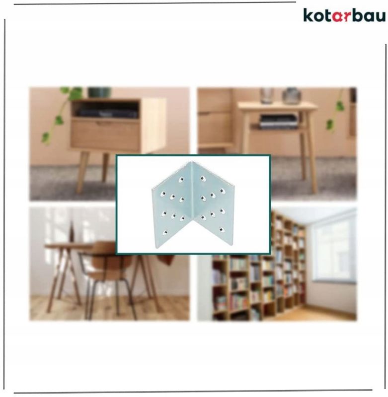 KOTARBAU tømrerbeslag vinkelbeslag 40x40x60 mm, 25 stk.