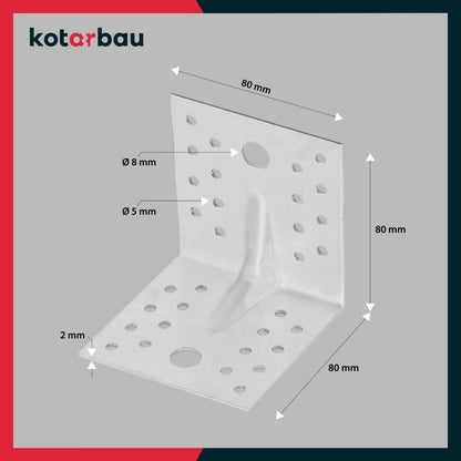 Konstruktionsvinkelbeslag KOTARBAU 40x80x40 mm, 25 stk.