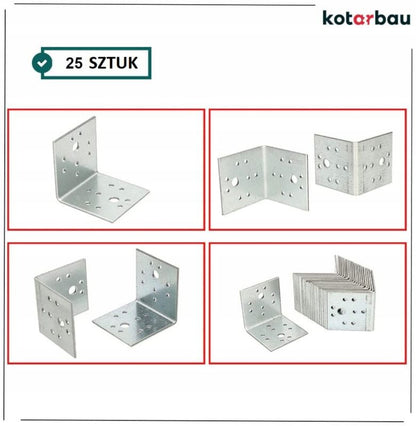 KOTARBAU tømrerbeslag vinkelbeslag 50x50x50 mm, 100 stk.