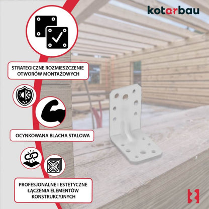KOTARBAU tømrerbeslag vinkelbeslag 60x60x45 mm, 50 stk.