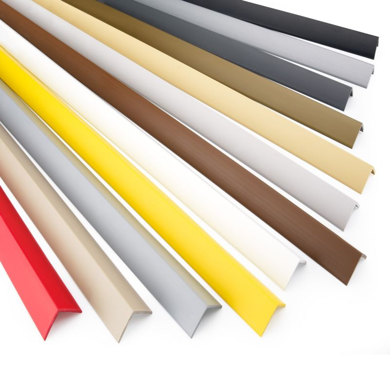 Blødt PVC-vinkelprofil 40x40 mm, QUEST beskyttende L-profil, hjørnebeskytter, KM, hvid, 1,5 m