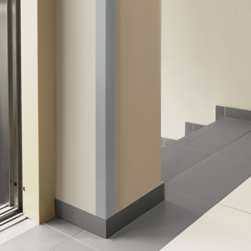 Blødt PVC-vinkelprofil 40x40 mm, QUEST beskyttende L-profil, hjørnebeskytter, KM, hvid, 1,5 m