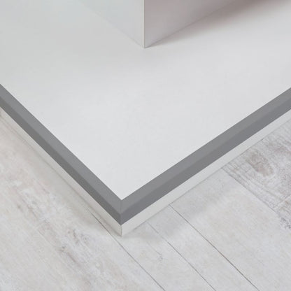 Hård PVC-vinkel 50x20 mm, QUEST, dekorativ, L-profil, hjørnebeskytter, KT, sort, 1 m