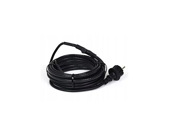 Varmekabel TS 10 m 100W med Termostat Sort