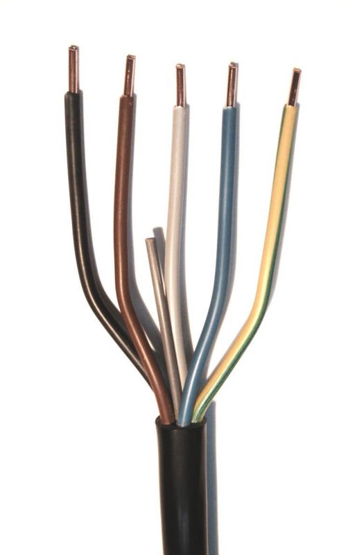 Installationskabel AKS Zielonka YKY 3 x 2,5 mm² 0,6/1 kV 1 m