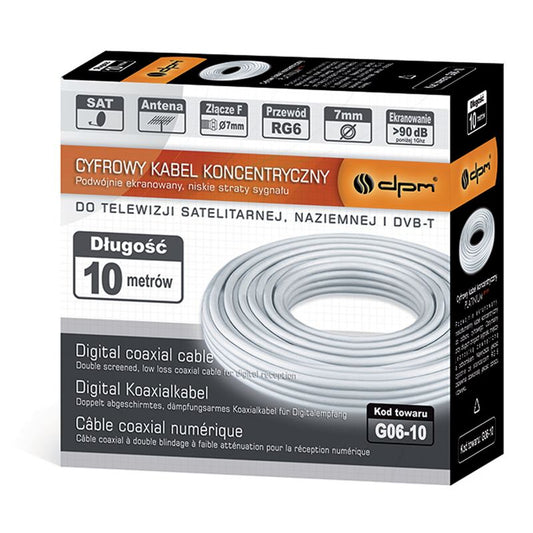 RG6U DPM Solid Lava koncentrationskabel 10 m
