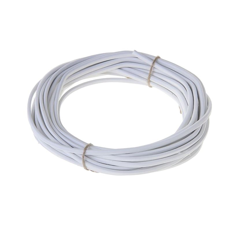 Strømkabel H03VVH2F 2 x 0,75 mm² 10 m hvid