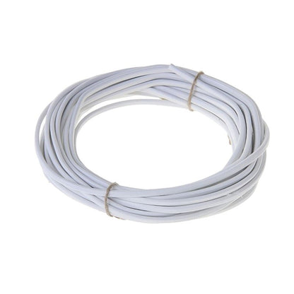 Strømkabel H03VVH2F 2 x 0,75 mm² 10 m hvid