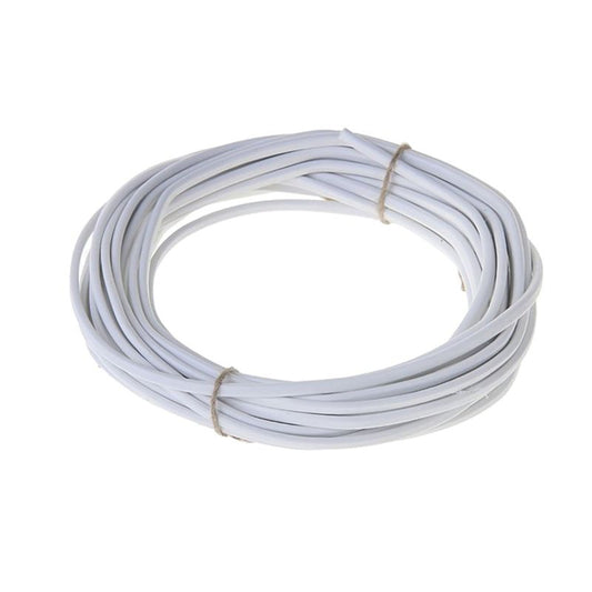 Strømkabel H03VVH2F 2 x 0,75 mm² 10 m hvid