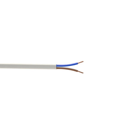 Strømkabel H03VVH2F 2 x 0,75 mm² 10 m hvid