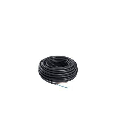 Strømkabel H03VVH2F 2 x 0,75 mm² 10 m sort
