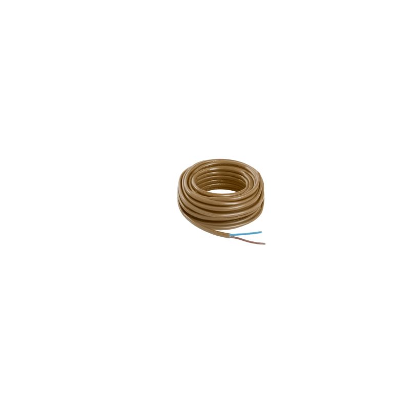 Strømkabel H03VVH2F 2 x 0,75 mm² 5 m i gylden farve