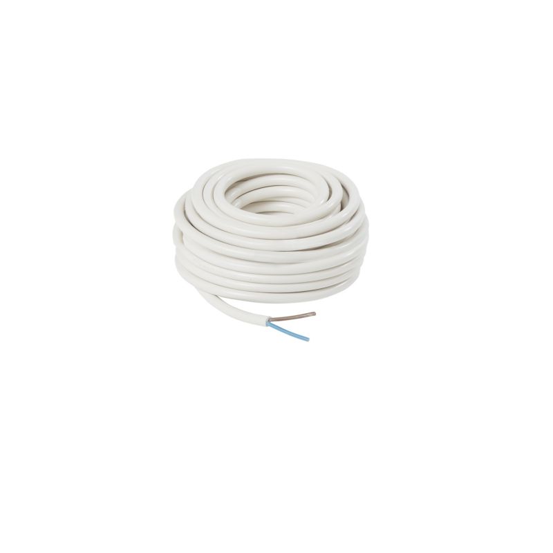 Strømkabel H05VVF 2 x 1,5 mm² 10 m hvid