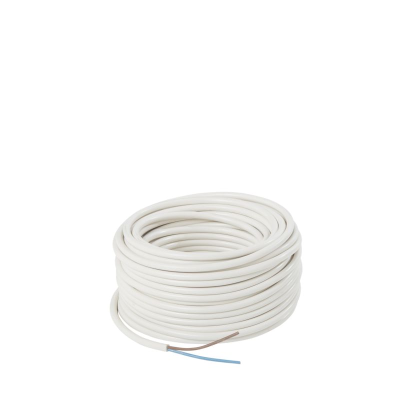 Strømkabel H05VVF 2 x 1,5 mm2 25 m hvid