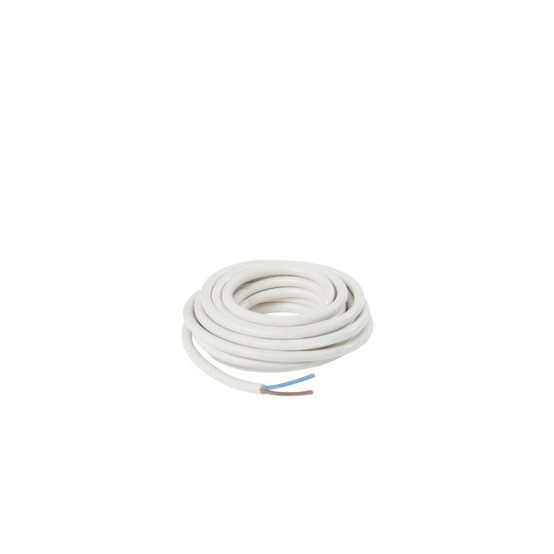 Strømkabel H05VVF 2 x 1,5 mm² 5 m hvid