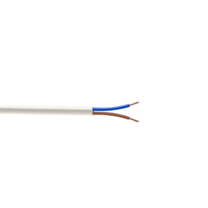 Strømkabel H05VVF 2 x 1,5 mm² 5 m hvid