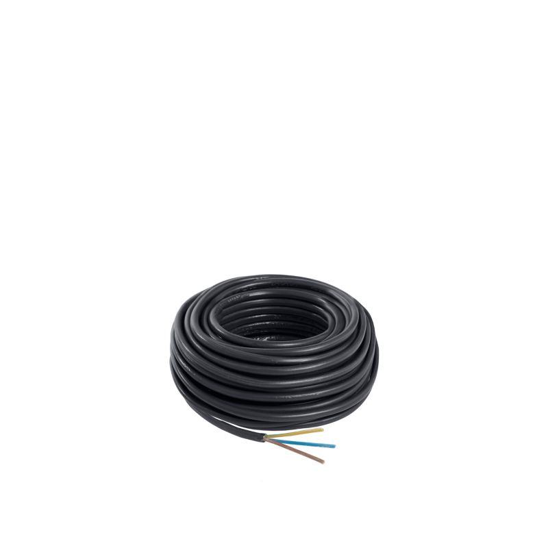 Strømkabel H05VVF 3 x 1,5 mm² 10 m sort
