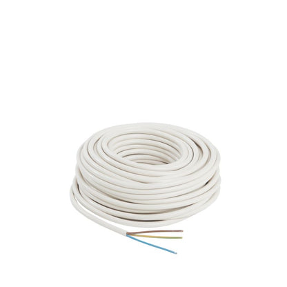 Strømkabel H05VVF 3 x 1,5 mm² 25 m hvid