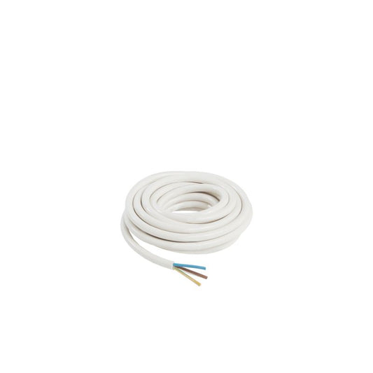 Strømkabel H05VVF 3 x 1,5 mm² 5 m hvid