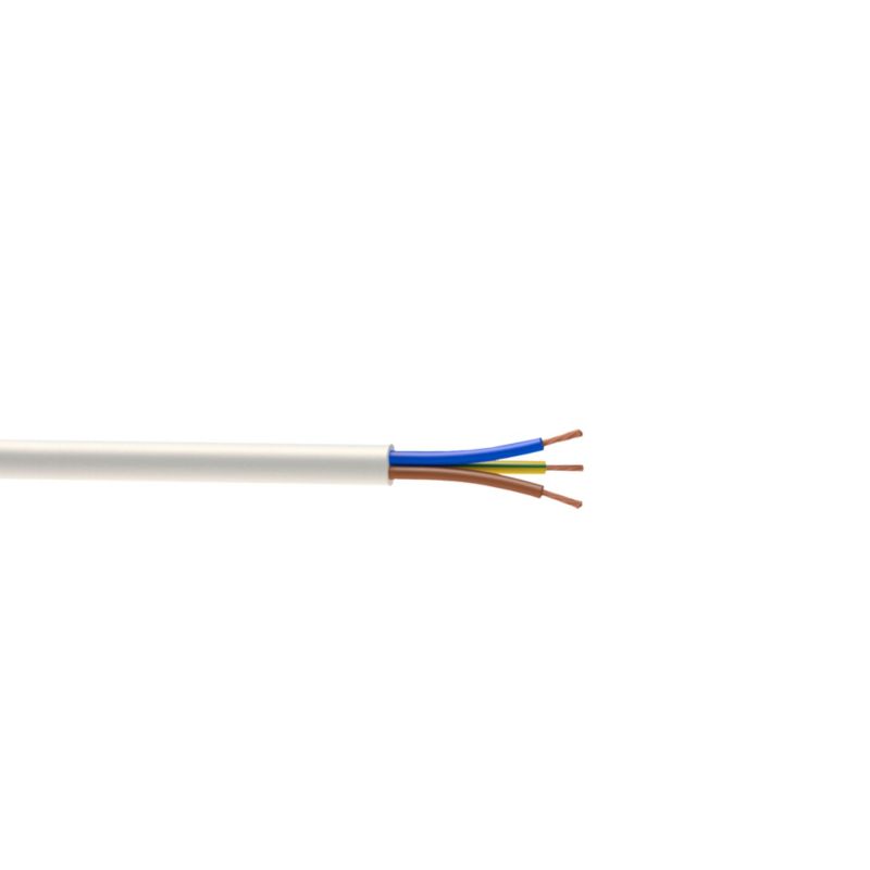 Strømkabel H05VVF 3 x 1,5 mm² 5 m hvid