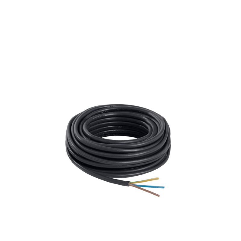 Strømkabel H05VVF 3 x 1,5 mm² 5 m sort